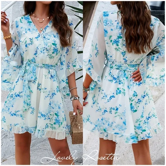 Ivory Breezy Chic Ruffled Half Sleeve Mini Dress