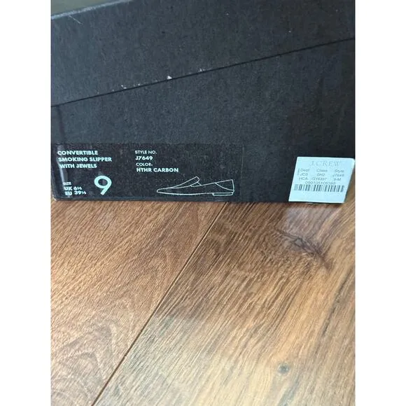 J. Crew Janie Jewel Convertible Smoking slippers Loafer Flats size 9