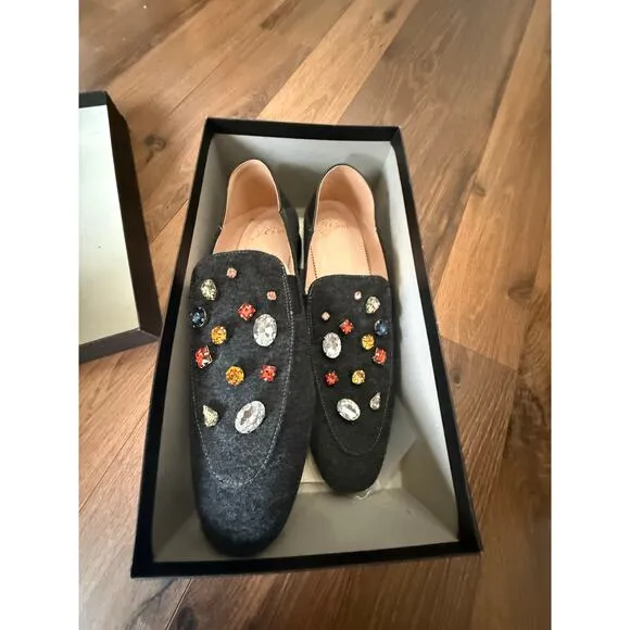 J. Crew Janie Jewel Convertible Smoking slippers Loafer Flats size 9