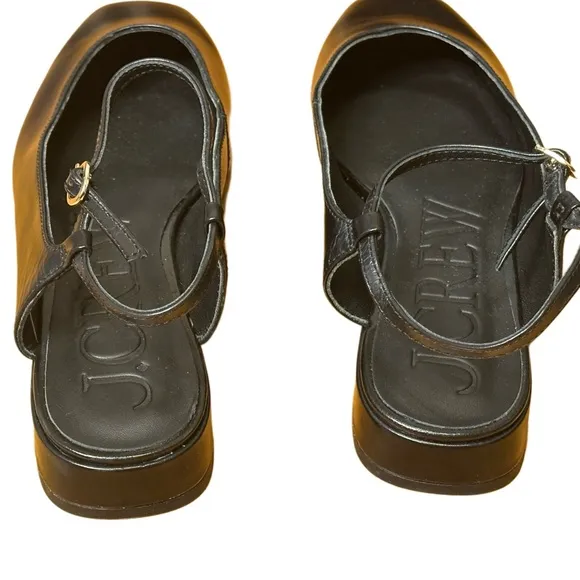 J. Crew Leather Ankle Strap Flats NWOT