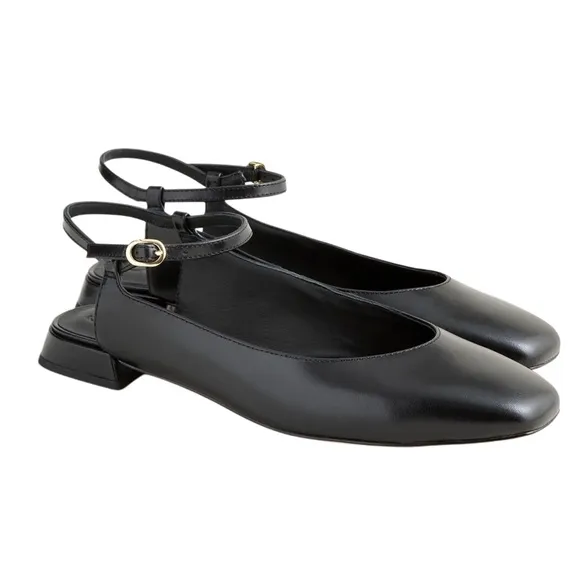 J. Crew Leather Ankle Strap Flats NWOT