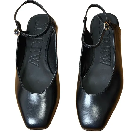J. Crew Leather Ankle Strap Flats NWOT