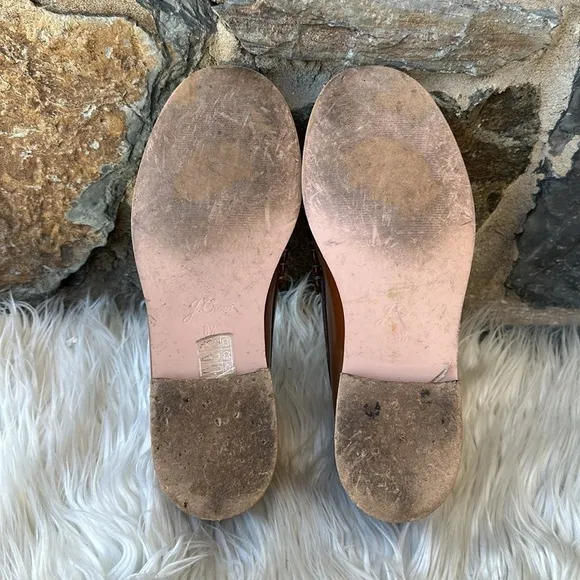 J Crew Winona two-tone loafers in shiny spazzolato leather size 8.5