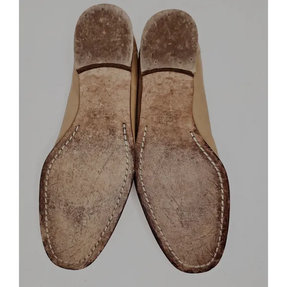 J CREW Women’s Biella Penny Loafers Flats Tan Leather Italy Comfort Sz 9