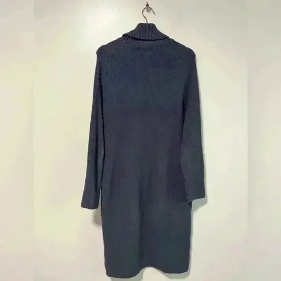 Jackson Rowe Navy Blue Knit Turtleneck Sweater Dress Size S
