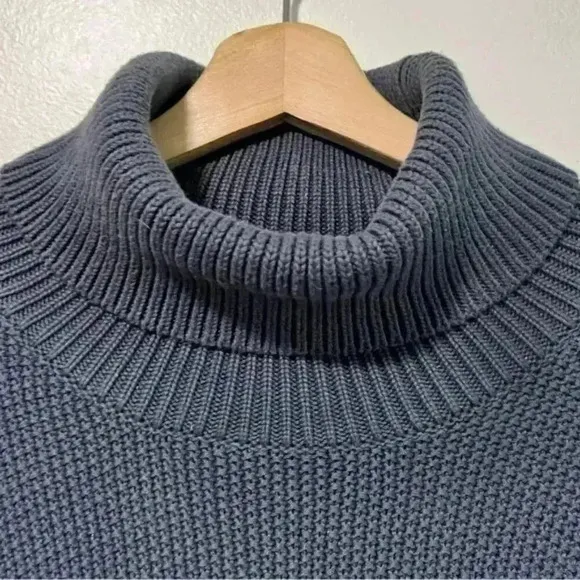 Jackson Rowe Navy Blue Knit Turtleneck Sweater Dress Size S