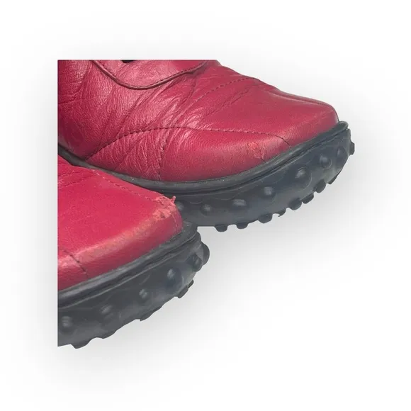 Jacques Cohen 𖦹 Hipster Chic Quilted Leather Sneakers 𖦹 Fire Engine Red 𖦹 8M