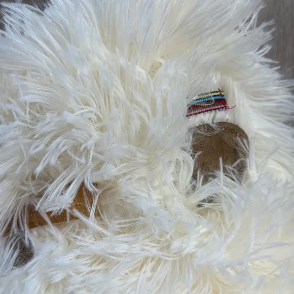 Jane and Bleecker Cream Furry Ankle Boots