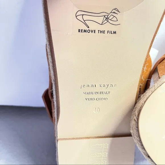 Jenni Kayne Saddle Tan Brown Suede Espadrilles Sunday Sandals Size 40EU/10US