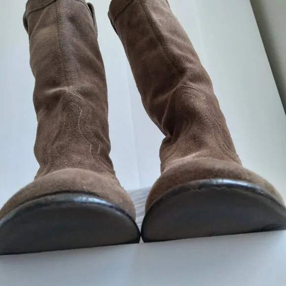 Jessica Simpson Brown Suede Western Midcalf Boots Super Cute!!  Sz 7.5