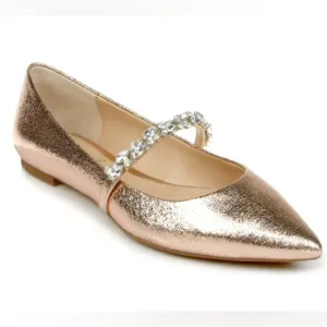 Jewel Badgley Mischka Dylan Embellished Ballet Flats