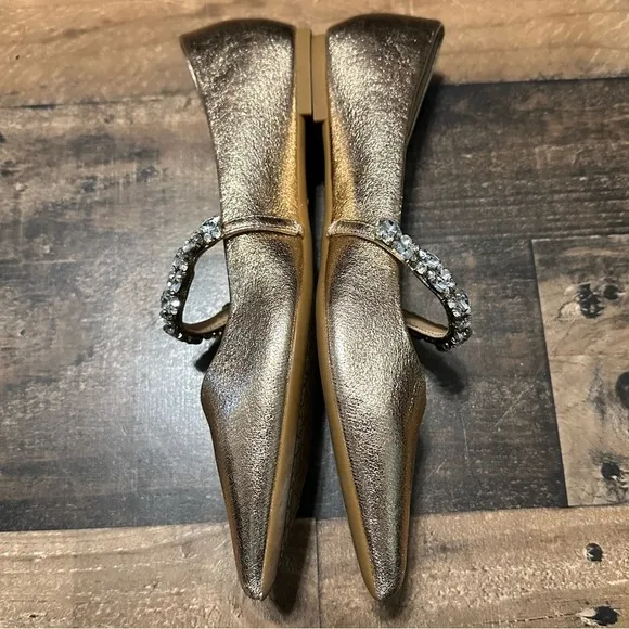 Jewel Badgley Mischka Dylan Embellished Ballet Flats