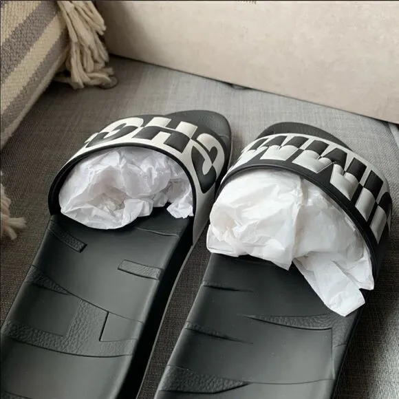 Jimmy Choo Rey Logo Embossed Men’s Slides Size 11