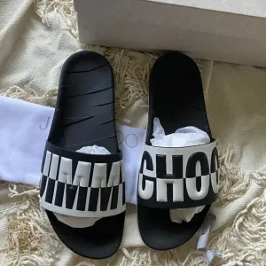 Jimmy Choo Rey Logo Embossed Men’s Slides Size 11