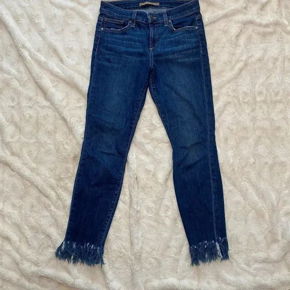 JOE'S JEANS Mabel Skinny Crop Fun &amp; Flirty Jeans w/ Fringe Hem - size 25
