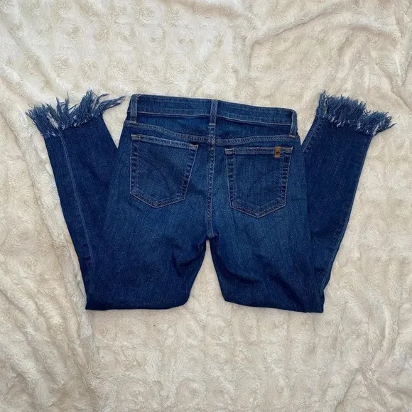 JOE'S JEANS Mabel Skinny Crop Fun &amp; Flirty Jeans w/ Fringe Hem - size 25