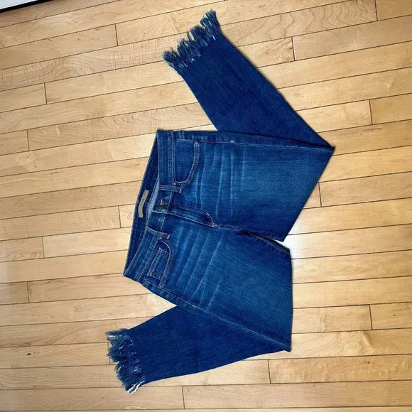 JOE'S JEANS Mabel Skinny Crop Fun &amp; Flirty Jeans w/ Fringe Hem - size 28