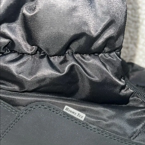 JOG DOG Black Quilted Nylon Suede Zip Up Winter Boots