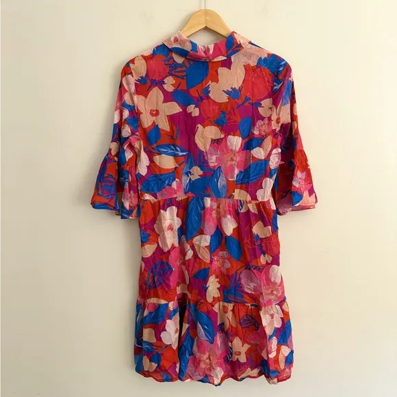 Johnny Was Giverney Gardens Ruffle Sleeve Dress Womens Size X Small