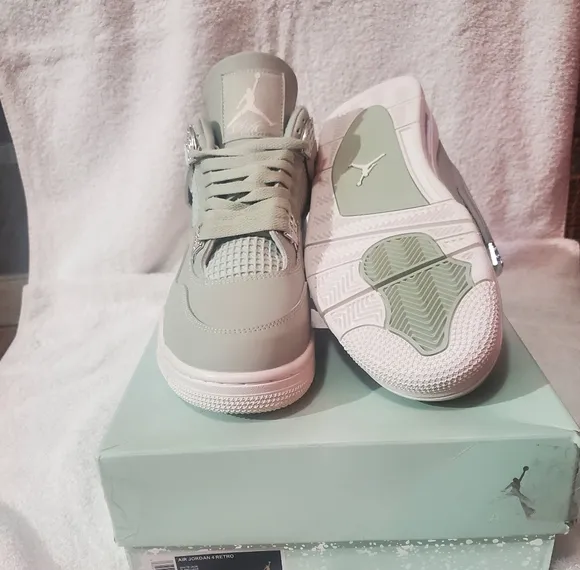 Jordan Green and White Sneakers Modern Design