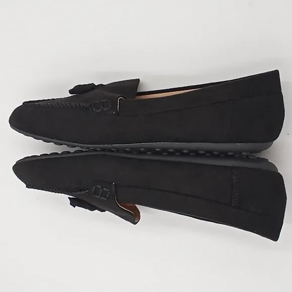 Journee Collection Meredith Slip-On‎ Square Toe Loafers Black 7.5M