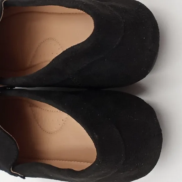 Journee Collection Meredith Slip-On‎ Square Toe Loafers Black 7.5M