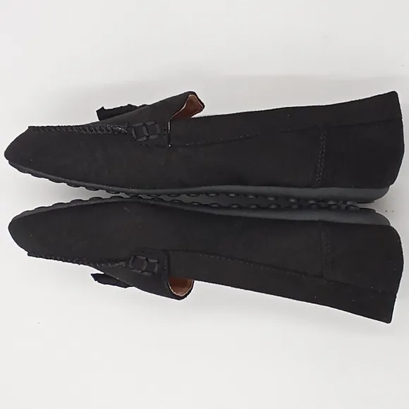 Journee Collection Meredith Slip-On‎ Square Toe Loafers Black 7.5M