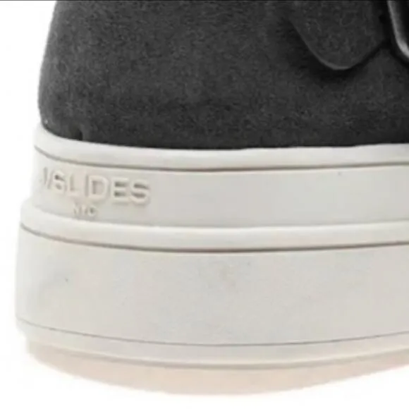 J/SLIDES NYC “NELLY” WATER RESISTANT FAUX FUR GRAY SUEDE WINTER BOOTS🆕