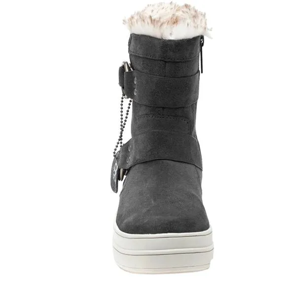 J/SLIDES NYC “NELLY” WATER RESISTANT FAUX FUR GRAY SUEDE WINTER BOOTS🆕