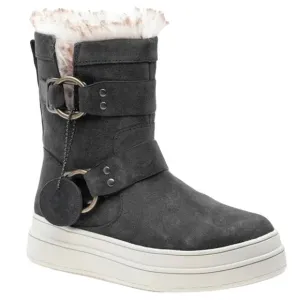 J/SLIDES NYC “NELLY” WATER RESISTANT FAUX FUR GRAY SUEDE WINTER BOOTS🆕