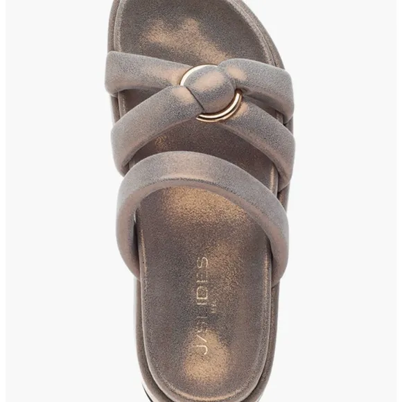 J/SLIDES sandiral sandals in bronze leather size 11