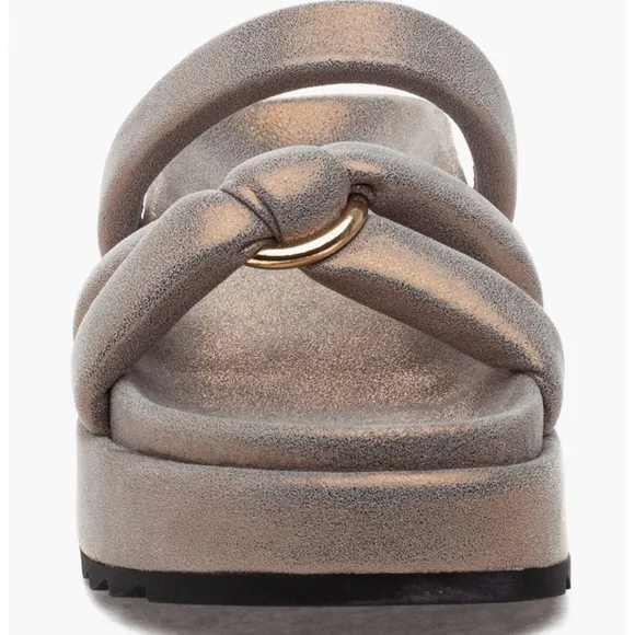 J/SLIDES sandiral sandals in bronze leather size 11
