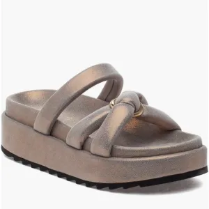 J/SLIDES sandiral sandals in bronze leather size 11