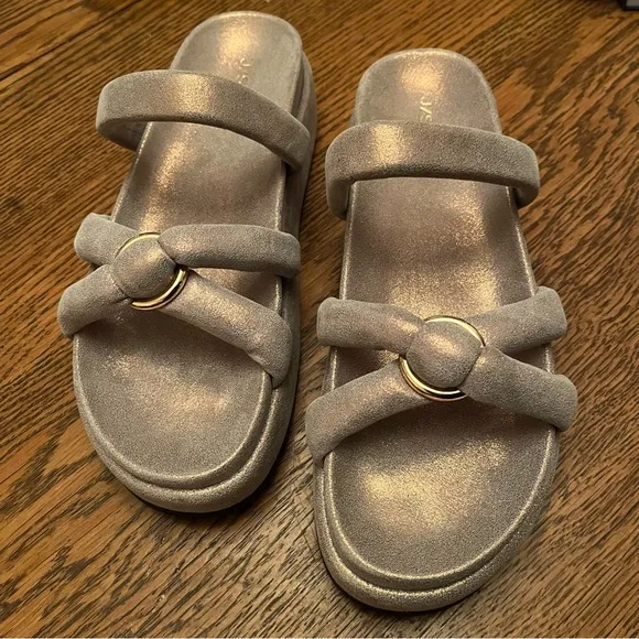 J/SLIDES sandiral sandals in bronze leather size 11