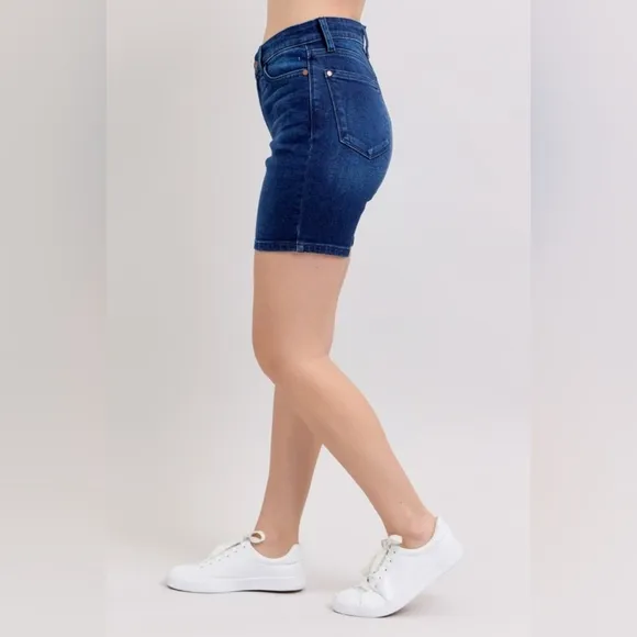 Judy Blue High Waist V-Front Bermuda Shorts.