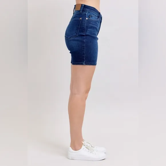 Judy Blue High Waist V-Front Bermuda Shorts.