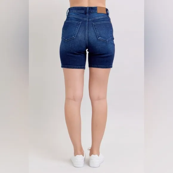 Judy Blue High Waist V-Front Bermuda Shorts.