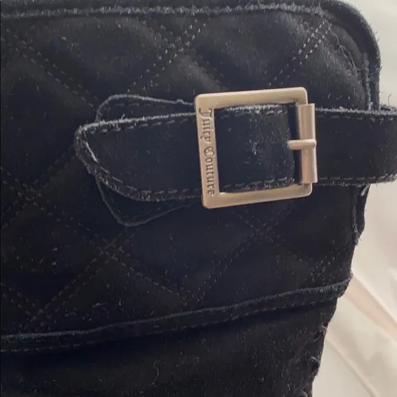 Juicy Couture Eldora black over the knee wedge boots 9