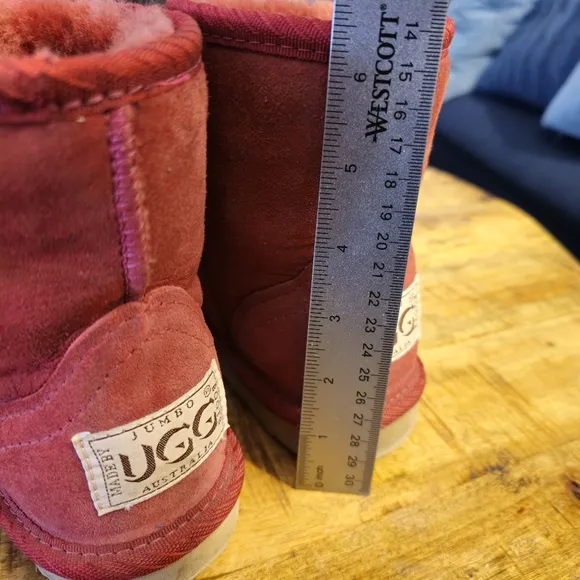 JUMBO UGG Cozy Red Suede Boots