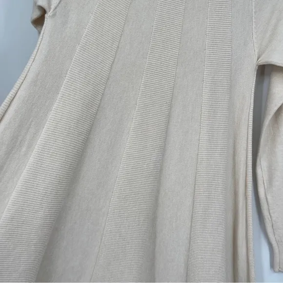 Karamel Collection sweater dress woman's size small cream modal blend