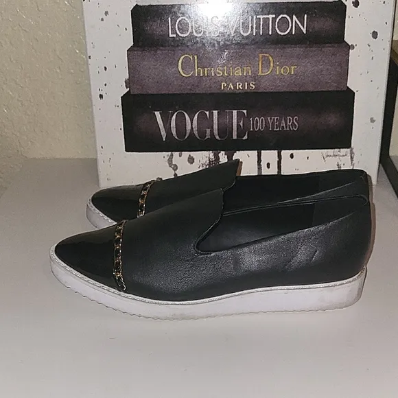 Karl Lagerfeld Gold and Black Sneakers with Modern Design