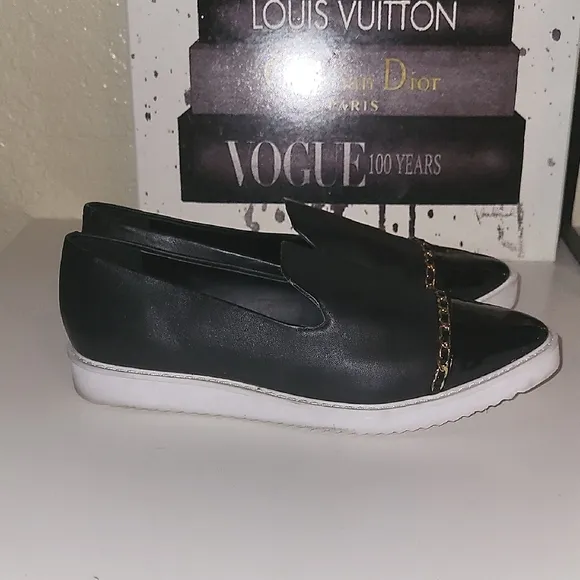 Karl Lagerfeld Gold and Black Sneakers with Modern Design