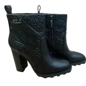 Karl Lagerfeld Petria Logo Quilted Boots