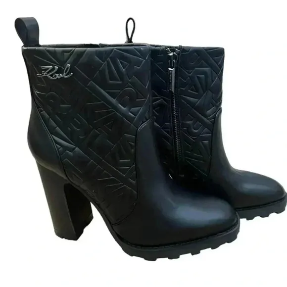 Karl Lagerfeld Petria Logo Quilted Boots