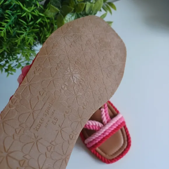 Kate Spade Captain's Cord Slide Sandals Pink