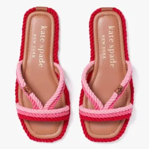 Kate Spade Captain's Cord Slide Sandals Pink