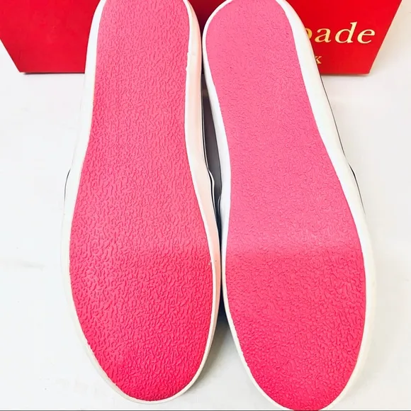 Kate Spade Croc Embossed Silver Metallic Sneakers