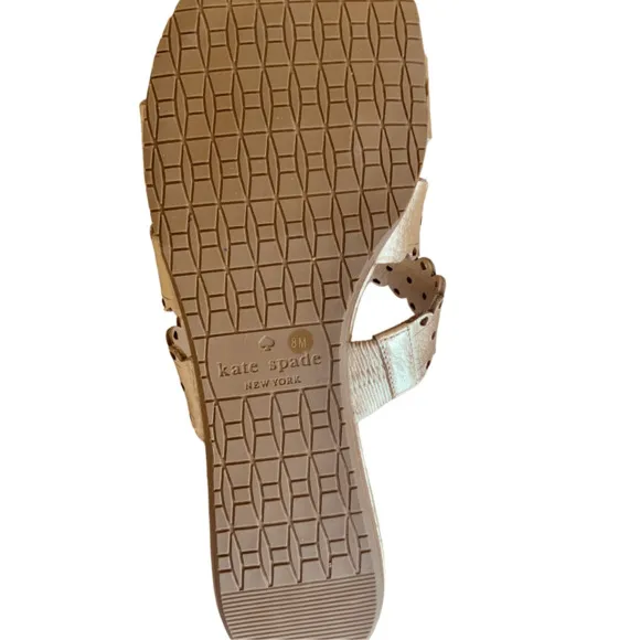 Kate Spade Gold Slides Sandals