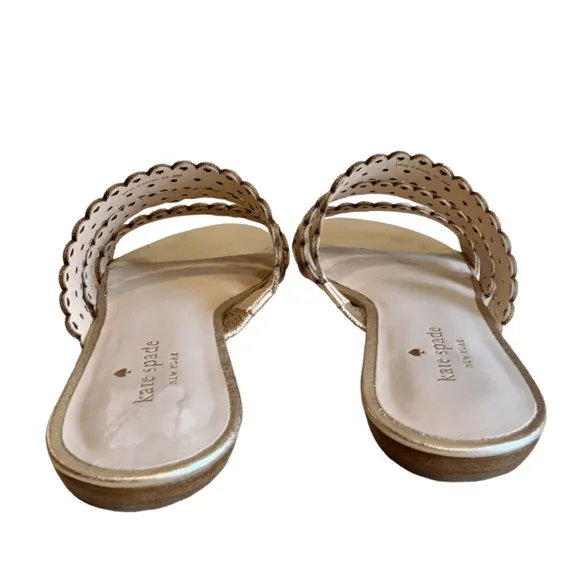 Kate Spade Gold Slides Sandals
