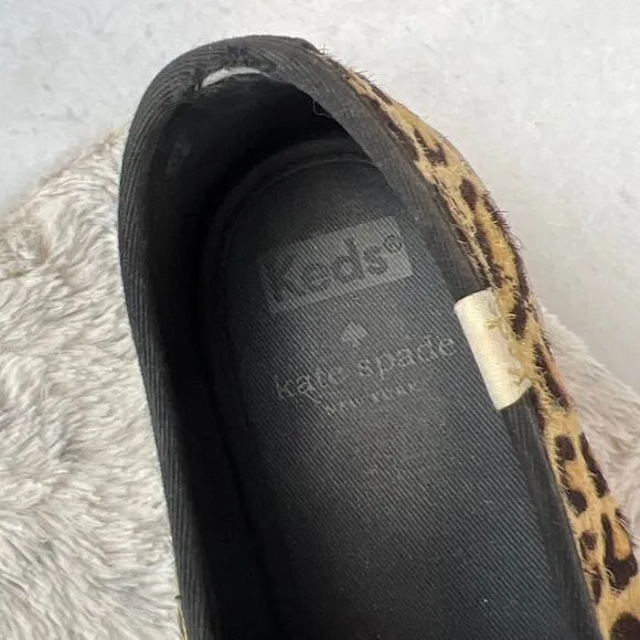 Kate Spade Keds Faux Fur Leopard Sneakers Size 8